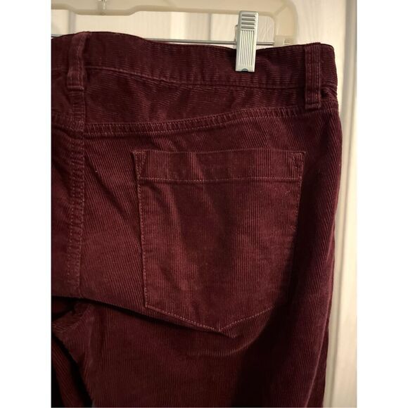 J. Crew Matchstick Corduroy Pants Women's Size 29 R Regular 31" Long Burgundy Fa - Picture 5 of 5